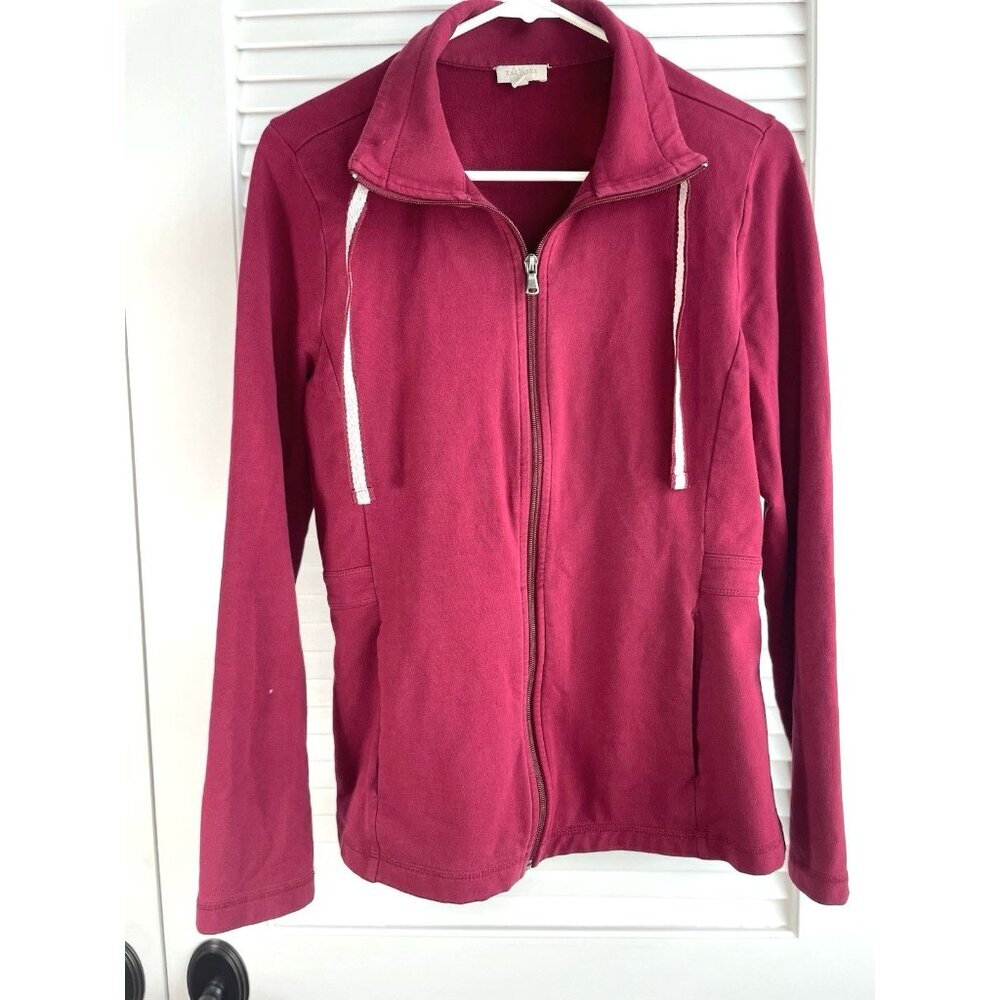 Talbots Red Full Zip Cotton Jacket Lightweight Casual Women’s Size M